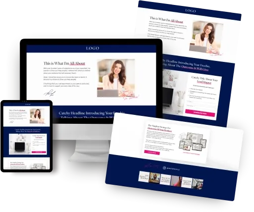 Personal Brand Page shown across desktop, tablet, and phone mockups